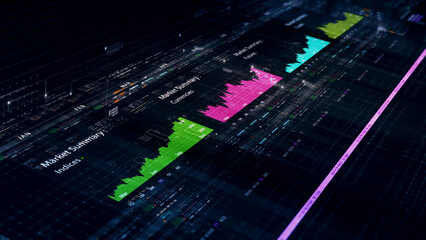 Futuristic network simulation blending AI, quantum physics, and deep learning, with a particle matrix analyzing data in a sleek, HUD-style interface