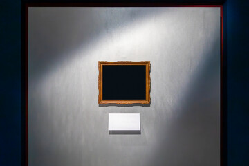 painting frame on the wall, template for exhibition