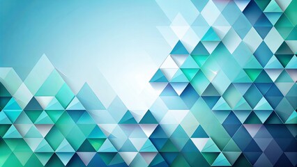 Fototapeta premium Abstract Geometric Teal and Blue Triangular Mosaic Background Design