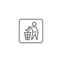 Do not litter icon template vector illustration