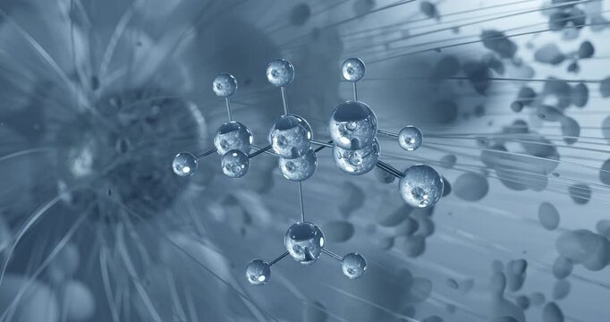 Trimethylglycine rotating molecular 3d structure ball-and-stick model, looped video betaine