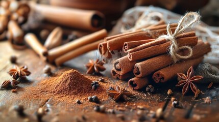 Culinary spices preparation kitchen counter food photography cozy environment close-up view flavor exploration