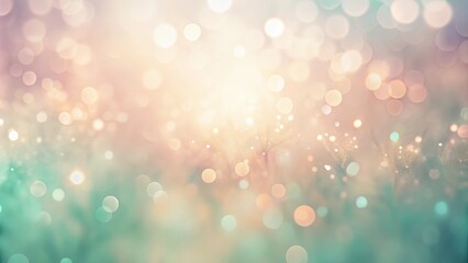 Obraz premium Abstract pastel background with soft glowing bokeh lights and sparkly textures