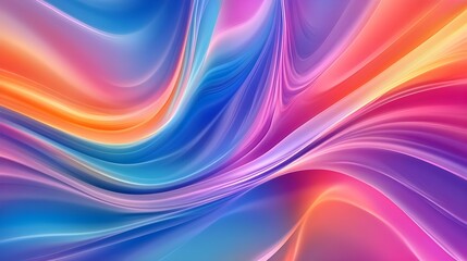 Obraz premium Abstract 3d waves fluid liquid motion background with vibrant colors gradient