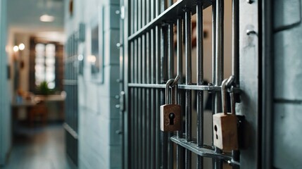 Exploring correctional facility security measures prison hallway photography indoor close-up safety concepts