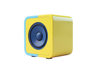 Small speaker isolated transparent background, PNG, generative ai,  