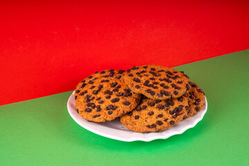 Traditional Christmas american chocolate chip cookies