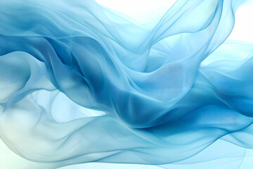 Obraz premium Abstract Blue Fabric Waves, Elegant, Flowing, Serene Background Texture