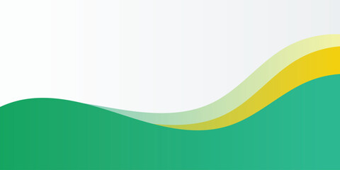 Abstract colorful background orange green color  with waves pink heart with ribbon 