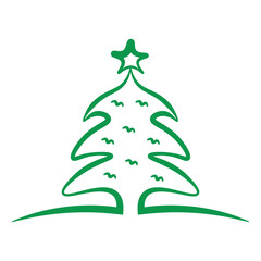 Christmas Tree Line Icon