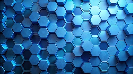 Abstract Blue Hexagon Pattern Background for Modern Design