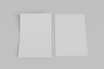 Brochure Flyer Mockup 3D Rendering