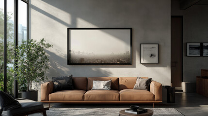 Photo frame on wall. 3d white picture gallery. Realistic black border layout design with blank image template mockup. Exhibition interior framework group show for portfolio album presentation.