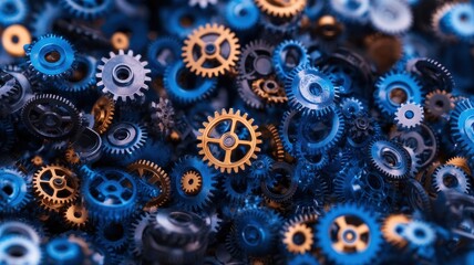 Intricate close-up of gears in motion, showcasing the beauty of mechanical engineering and precision in action.