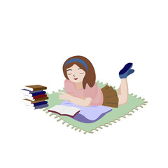 girl reading a book