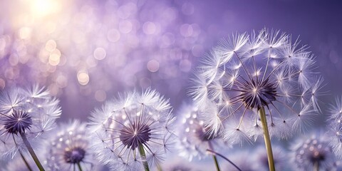 Obraz premium Soft pastel dandelion wishes on a dreamy background