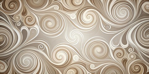 Abstract swirling pattern background with beige and brown hues