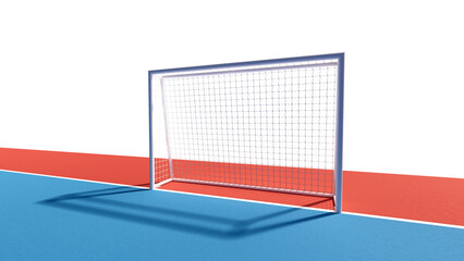 Goal Futsal court mini soccer with transparent background