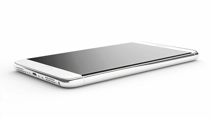 Sleek Modern Smartphone Displayed on White Background