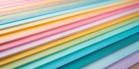 Overlapping Colorful Stripes Paper Background for Minimalist Photography with Soft Pastel Tones and Textured Layers, Perfect for Modern Design and Aesthetic Projects
