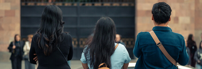 People crossing the street, city life