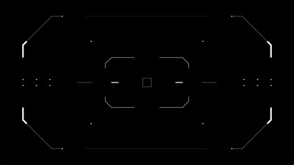 HUD target, cyberpunk aiming, drone UI. Futuristic target.