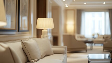 Elegant Living Room Interior Design Featuring Comfortable Sofa