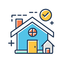 house icon vector illustration, house icon isolated on white