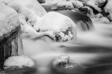 waterfall in winter