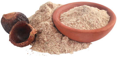 Sapindus mukorossi with powder