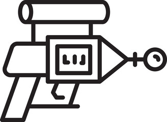 Space Blaster Gun Icon Illustration