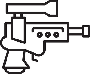 Space Blaster Gun Icon Illustration