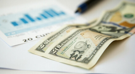 Fototapeta premium money on the table