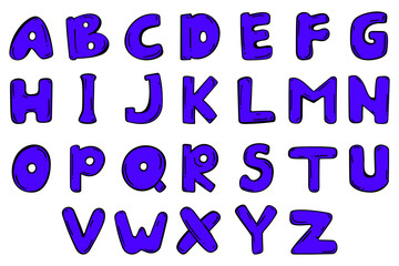 Doodle Alphabet Hand drawing Set