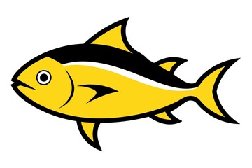 yellowfin snapper fish on a white background