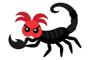 scorpion cartoon isolated on white