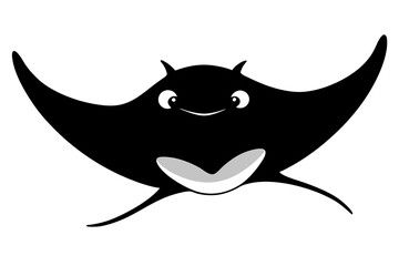 manta ray fish on white © Akbar