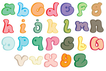 Cute Doodle Alphabet Hand drawn