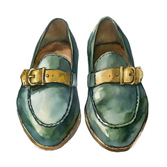 Cute watercolor clipart isolated on white background.