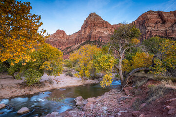 Majestic views of Virgin River during autumn