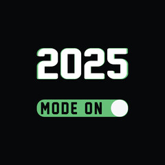 HAPPY NEW YEAR 2025 TYPOGRAPHY T-SHIRT DESIGN.