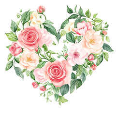 Cute watercolor clipart isolated on white background.