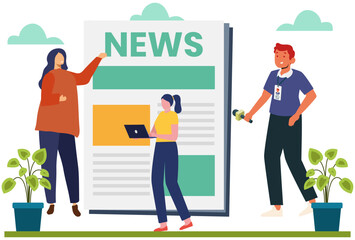 Churnalism Concept Illustration Stylish and Beautiful