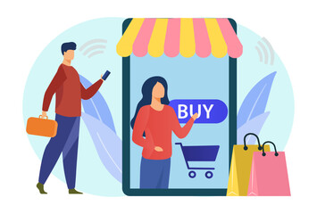 Fototapeta premium Ecommerce Concept Illustration Stylish and Beatiful