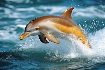 Spectacular Dolphin Leaping from Ocean Waves