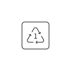 Recycling PET icon template vector illustration