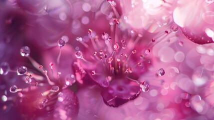 Obraz premium Fresh Close-Up of Plum Blossoms - A Delicate and Vibrant Floral Scene. The intricate details of the blossoms evoke elegance and natural beauty.