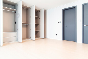 the bedroom interior of the apartment