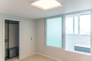 the bedroom interior of the apartment