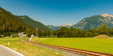 Alpine summer view at Pertisau, Lake Achensee, Tyrol, Austria